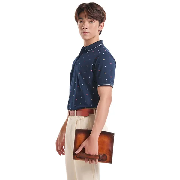 Áo Thun Nam F2 Fashion & Freedom Cotton Multicolor Casual Menswear TC395-XHTNM-S-0424 Xanh Họa Tiết Nhiều Màu Size S
