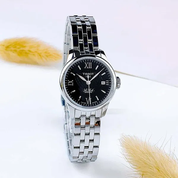 Đồng Hồ Nữ Tissot Le Locle Automatic T41.1.183.53 25mm Màu Đen Bạc