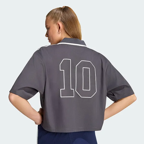 Áo Croptop Nữ Adidas Football Jersey KT2327 Màu Xám Size L