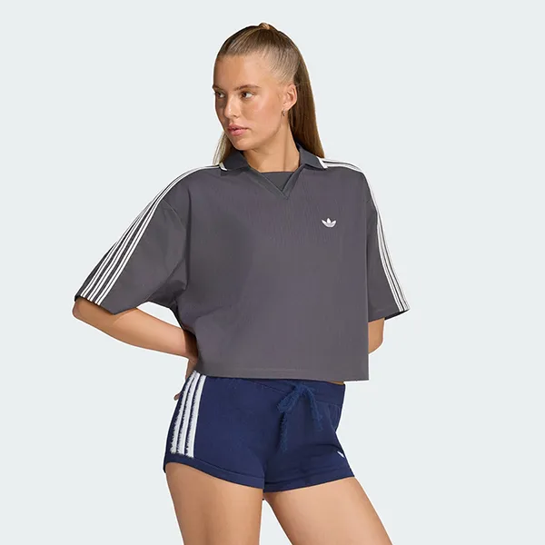 Áo Croptop Nữ Adidas Football Jersey KT2327 Màu Xám Size L
