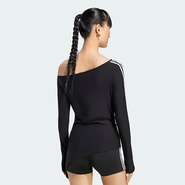 Áo Dài Tay Lệch Vai Nữ Adidas One Shoulder Asymmetric Long-Sleeve Top LE8310 Màu Đen Size M