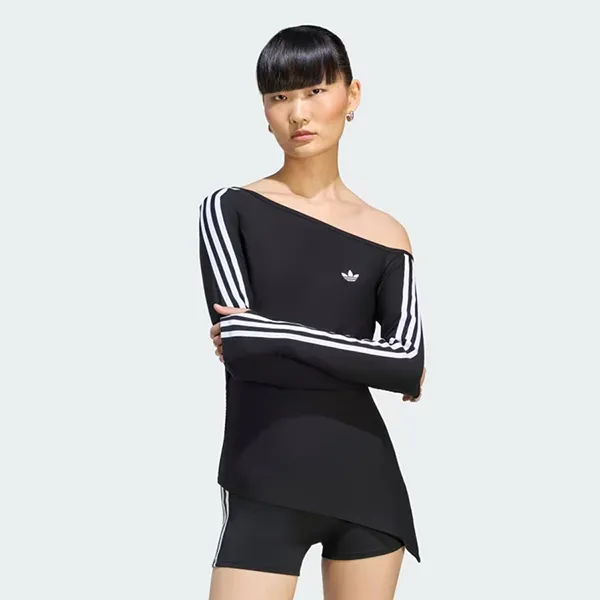 Áo Dài Tay Lệch Vai Nữ Adidas One Shoulder Asymmetric Long-Sleeve Top LE8310 Màu Đen Size M