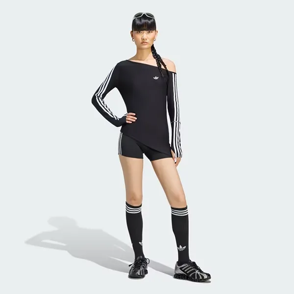 Áo Dài Tay Lệch Vai Nữ Adidas One Shoulder Asymmetric Long-Sleeve Top LE8310 Màu Đen Size M