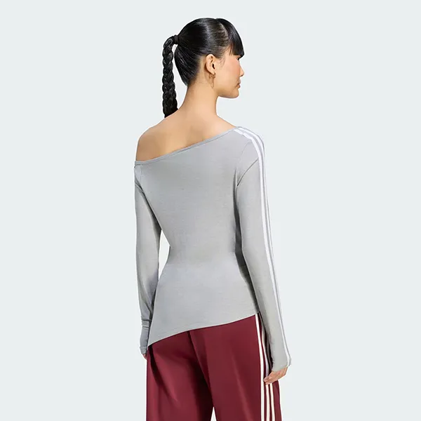 Áo Dài Tay Lệch Vai Nữ Adidas One Shoulder Asymmetric Long-Sleeve Top LE8311 Màu Xám Size S