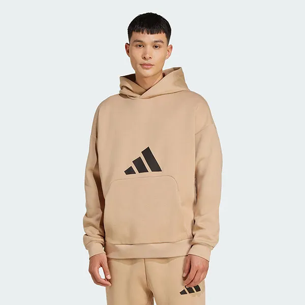 Áo Hoodie Nam Adidas Future Icons 3 Bar Logo Warm Sandstone JW7168 Màu Nâu Be Size S
