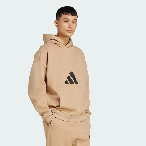 Áo Hoodie Nam Adidas Future Icons 3 Bar Logo Warm Sandstone JW7168 Màu Nâu Be Size S