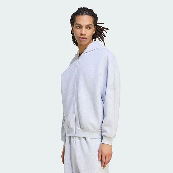 Áo Hoodie Nam Adidas Soft Lux Hoodie Full Zipper KU8001 Màu Xám Nhạt Size XS