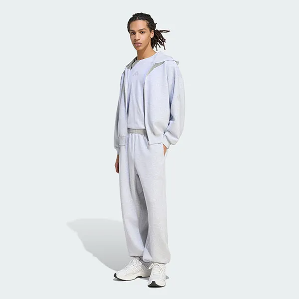 Áo Hoodie Nam Adidas Soft Lux Hoodie Full Zipper KU8001 Màu Xám Nhạt Size XS