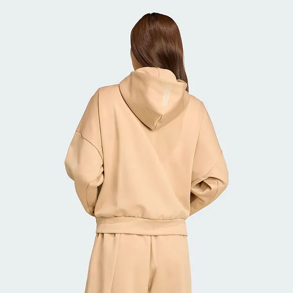 Áo Hoodie Nữ Adidas ZNE One-Way Zip-Up Warm Sandstone JY5970 Màu Nâu Be Size XS