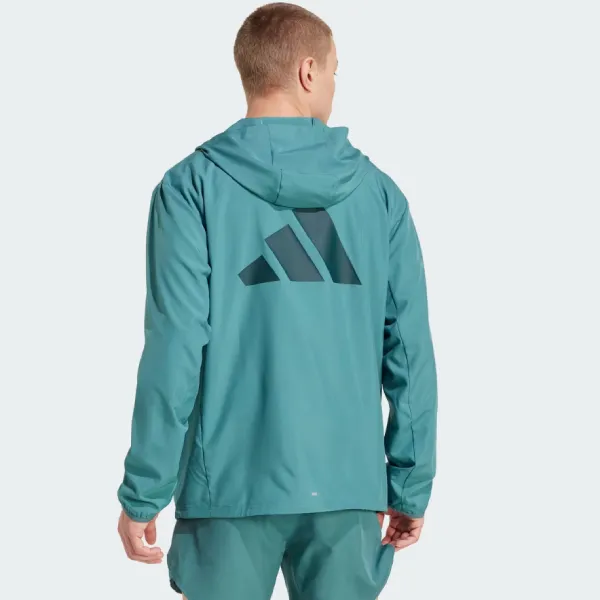 Áo Khoác Chạy Bộ Nam Adidas Run It Jacket JM5742 Màu Xanh Mòng Két Size S