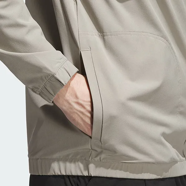 Áo Khoác Gió Nam Adidas Golf Go-to Full-Zip Windbreaker JL7915 Màu Be Xám Size S