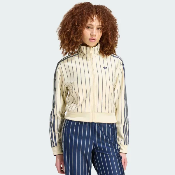 Áo Khoác Hai Mặt Nữ Adidas Firebird Reversible Track Top KR7031 Màu Kem Size XS