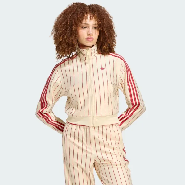 Áo Khoác Hai Mặt Nữ Adidas Firebird Reversible Track Top KT1850 Màu Kem Size XS