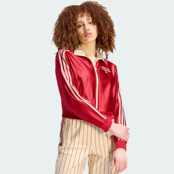 Áo Khoác Hai Mặt Nữ Adidas Firebird Reversible Track Top KT1850 Màu Kem Size XS