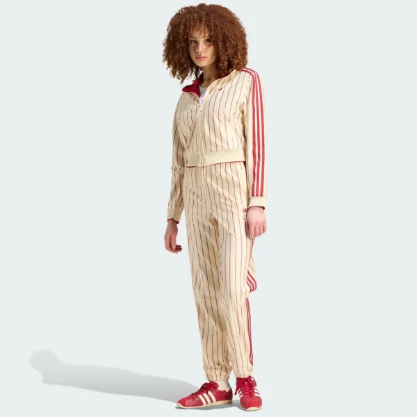 Áo Khoác Hai Mặt Nữ Adidas Firebird Reversible Track Top KT1850 Màu Kem Size XS