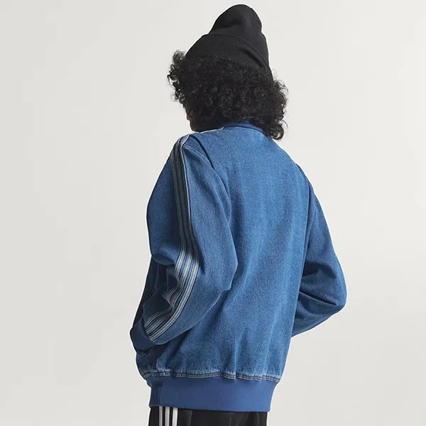 Áo Khoác Nam Adidas Adicolor Denim Firebird Track Top KD1517 Màu Xanh Blue Size XS