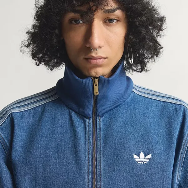 Áo Khoác Nam Adidas Adicolor Denim Firebird Track Top KD1517 Màu Xanh Blue Size XS