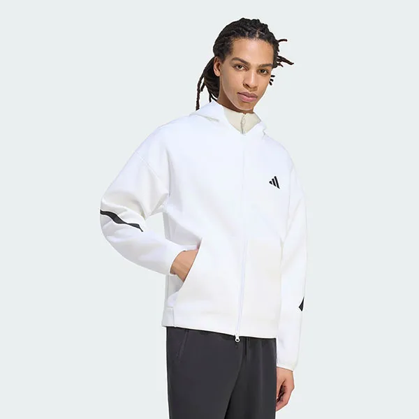 Áo Khoác Nam Adidas ZNE Track Top With Vertical Zipper KF6439 Màu Trắng Size XS