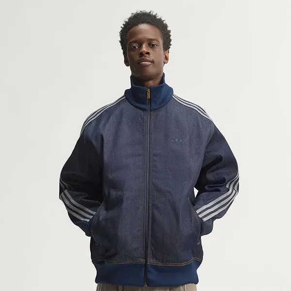 Áo Khoác Nam Adidas Firebird Adicolor Raw Denim Track Top KS4971 Màu Xanh Chàm Size XS