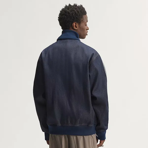 Áo Khoác Nam Adidas Firebird Adicolor Raw Denim Track Top KS4971 Màu Xanh Chàm Size XS