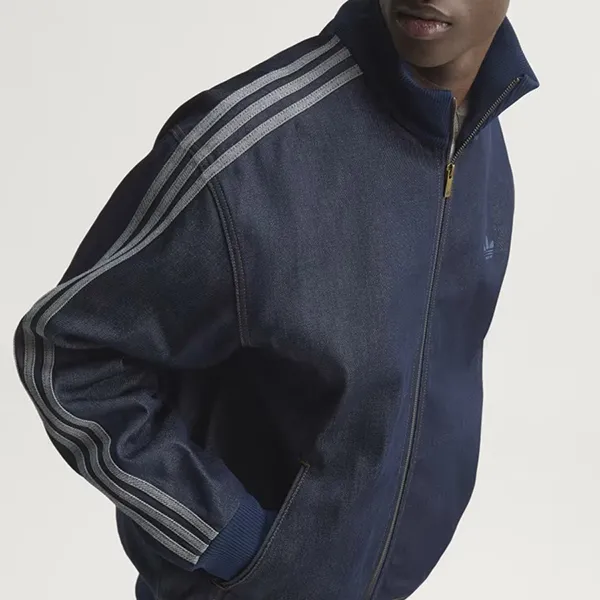 Áo Khoác Nam Adidas Firebird Adicolor Raw Denim Track Top KS4971 Màu Xanh Chàm Size XS