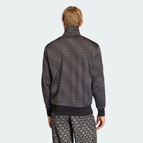 Áo Khoác Nam Adidas Monogram Oversized Track Top Firebird KC9158 Màu Đen Xám Size XS