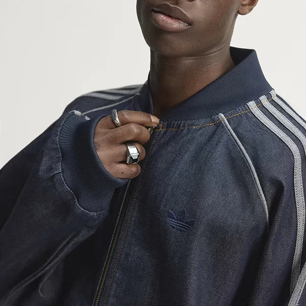 Áo Khoác Nam Adidas SST Adicolor Denim Track Top KS6926 Màu Xanh Chàm Size S