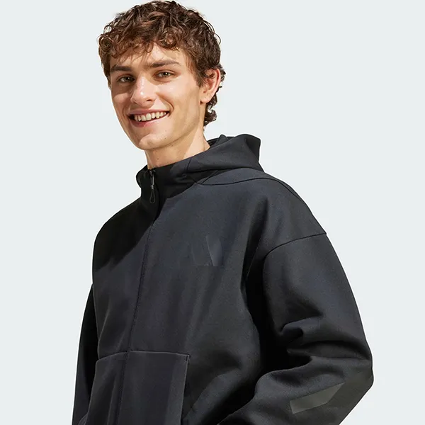 Áo Khoác Nam Adidas Z.N.E. Full-Zip Hooded Track Jacket JE7538 Màu Đen Size S