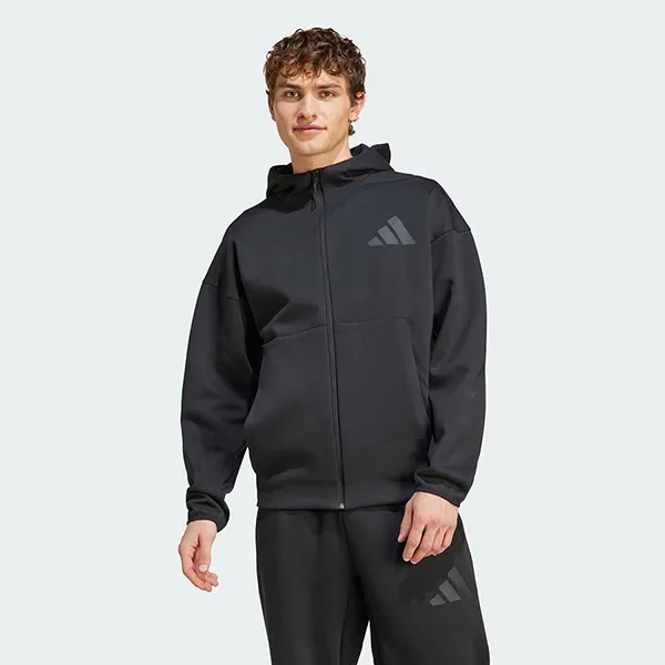 Áo Khoác Nam Adidas Z.N.E. Full-Zip Hooded Track Jacket JE7538 Màu Đen Size S