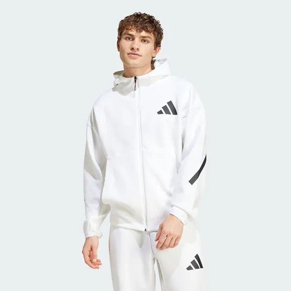 Áo Khoác Nam Adidas Z.N.E. Full-Zip Hooded Track Jacket JF2443 Màu Trắng Size M