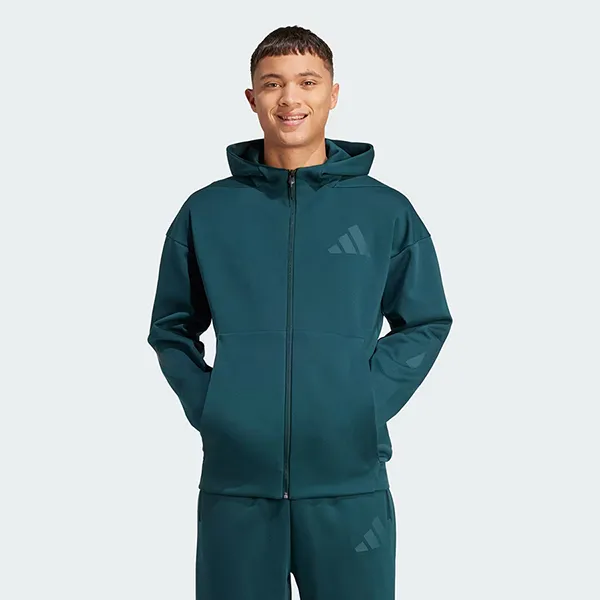Áo Khoác Nam Adidas Z.N.E. Full-Zip Hooded Track Jacket KB3709 Màu Xanh Đậm Size S