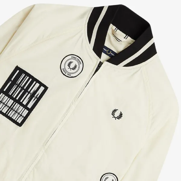 Áo Khoác Nam Fred Perry Bomber Jacket J5530-560 Màu Kem Size L