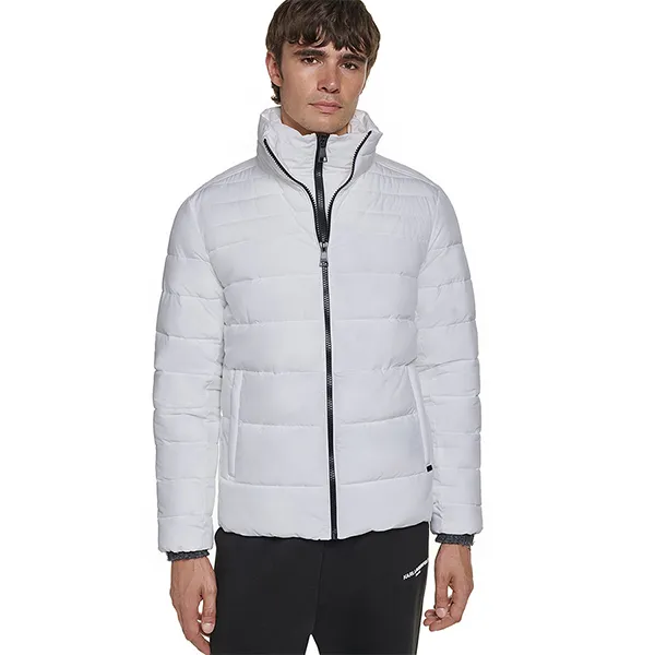 Áo Khoác Nam Karl Lagerfeld Lightweight Puffer Jacket C0332 - WHT Màu Trắng Size S