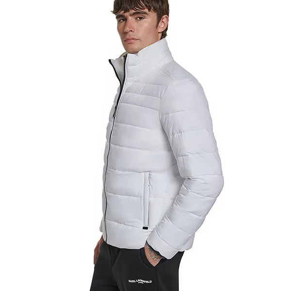 Áo Khoác Nam Karl Lagerfeld Lightweight Puffer Jacket C0332 - WHT Màu Trắng Size S