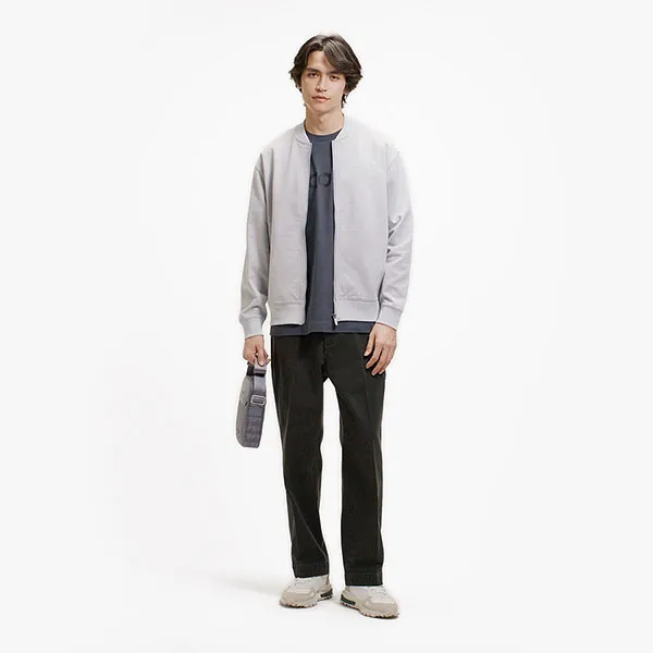 Áo Khoác Nỉ Nam Lacoste Relaxed SH9440-CCA Màu Xám Nhạt Size 3
