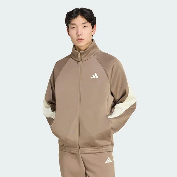 Áo Khoác Nỉ Nữ Adidas Stadium Tracktop KR7795 Khaki Six Màu Nâu Be Size XS