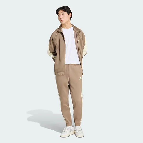Áo Khoác Nỉ Nữ Adidas Stadium Tracktop KR7795 Khaki Six Màu Nâu Be Size XS