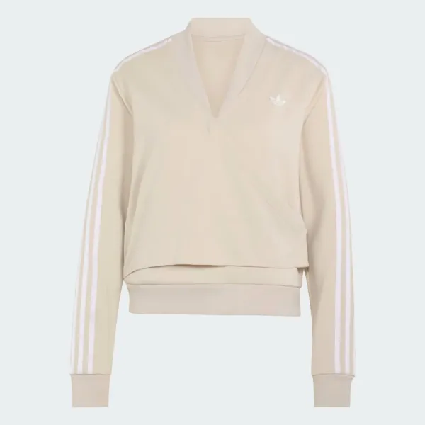 Áo Khoác Nữ Adidas Adiluna Season 2 Wrap-Around SST Track Top LD4964 Màu Be Size XS
