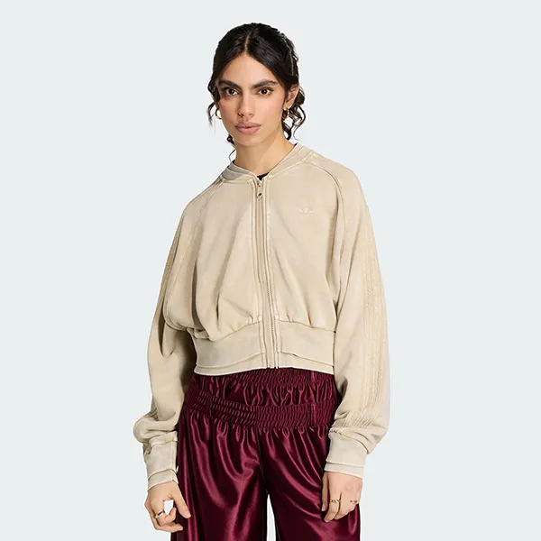 Áo Khoác Nữ Adidas Double Layered Track Top SST KT2228 Màu Be Size M