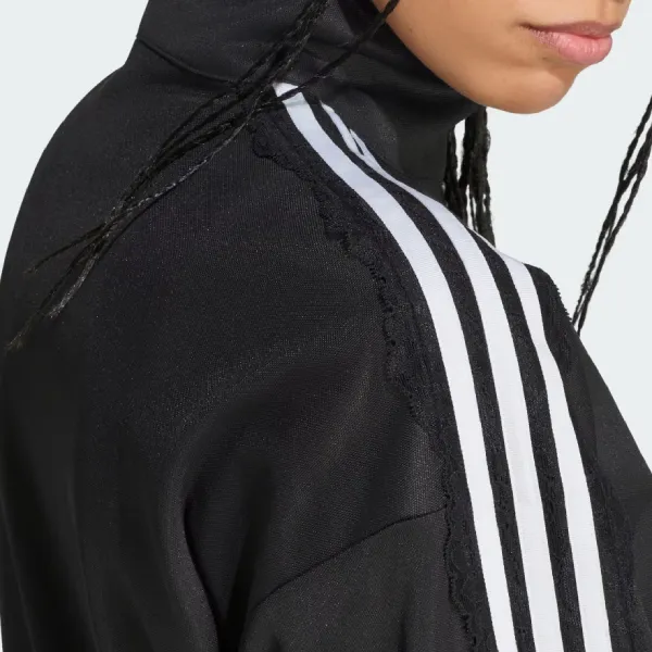 Áo Khoác Nữ Adidas Heritage Oversized Lace Track Top LG4279 Màu Đen Size 2XS