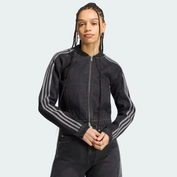 Áo Khoác Nữ Adidas SST 2.0 Denim Track Top KQ6467 Màu Đen Size XS