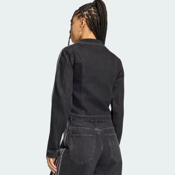 Áo Khoác Nữ Adidas SST 2.0 Denim Track Top KQ6467 Màu Đen Size XS