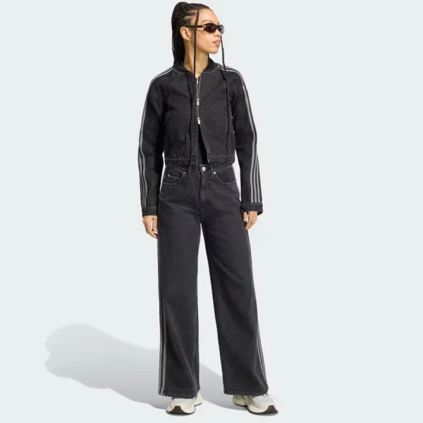 Áo Khoác Nữ Adidas SST 2.0 Denim Track Top KQ6467 Màu Đen Size XS