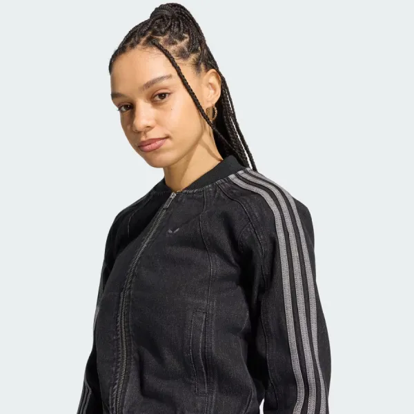 Áo Khoác Nữ Adidas SST 2.0 Denim Track Top KQ6467 Màu Đen Size XS