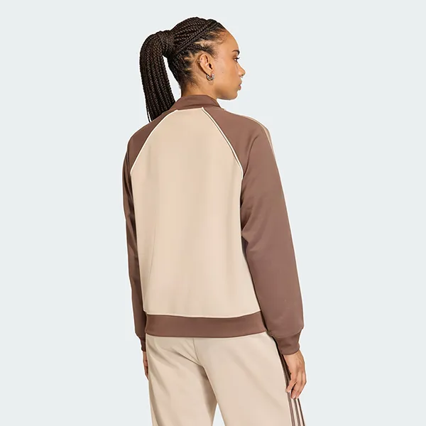Áo Khoác Nữ Adidas SST Loose Fit Tracktop KD8825 Màu Nâu Be Size XS