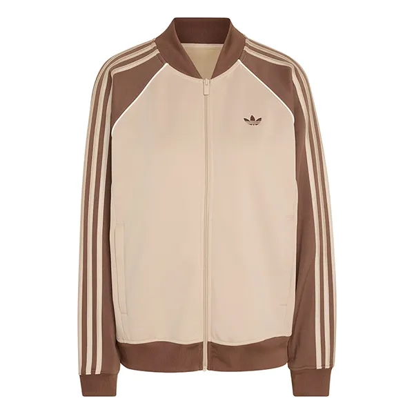 Áo Khoác Nữ Adidas SST Loose Fit Tracktop KD8825 Màu Nâu Be Size XS