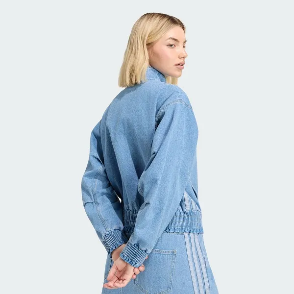 Áo Khoác Nữ Adidas Stadium Washed Denim Loose Fit Jacket KV0625 Màu Xanh Denim Size M