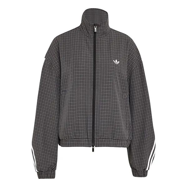 Áo Khoác Nữ Adidas Striped Track Top LD5339 Màu Xám Size XS