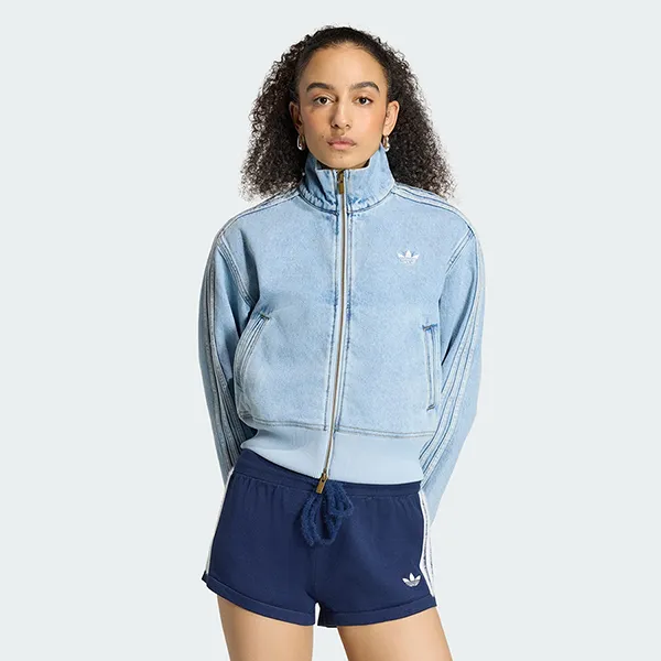 Áo Khoác Nữ Adidas Track Top Denim Firebird KQ6492 Màu Xanh Denim Size L