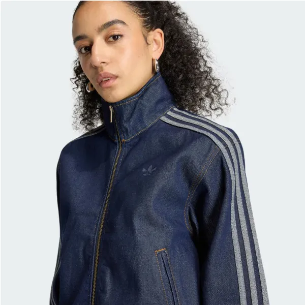 Áo Khoác Nữ Adidas Tracktop Denim Firebird KQ6491 Màu Xanh Denim Size XS